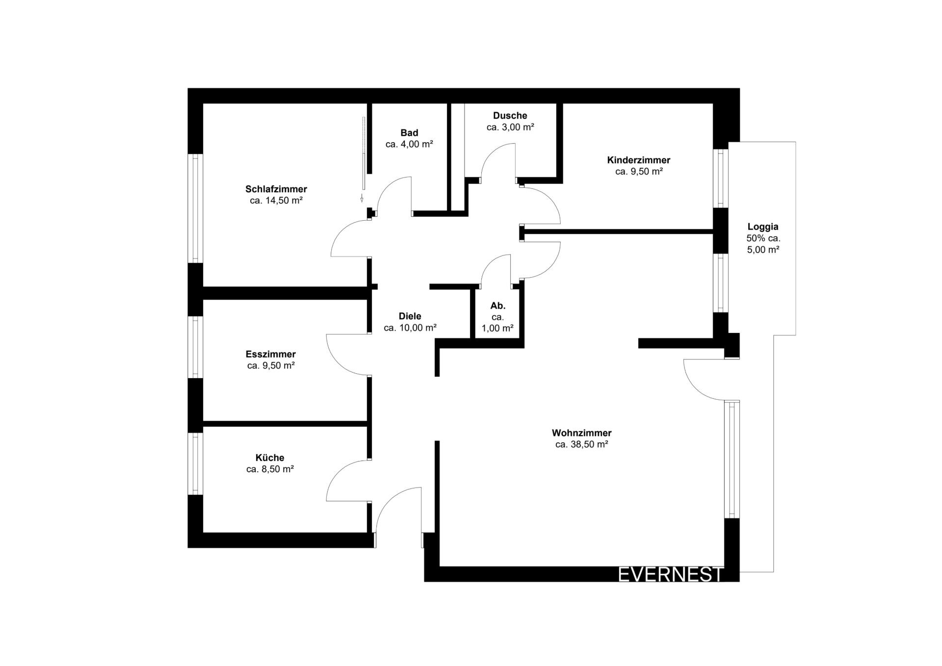 Wohnung zum Kauf 260.000 € 4 Zimmer 108 m²<br/>Wohnfläche 1.<br/>Geschoss Kantstraße / Stübbenhauser Straße Mettmann 40822