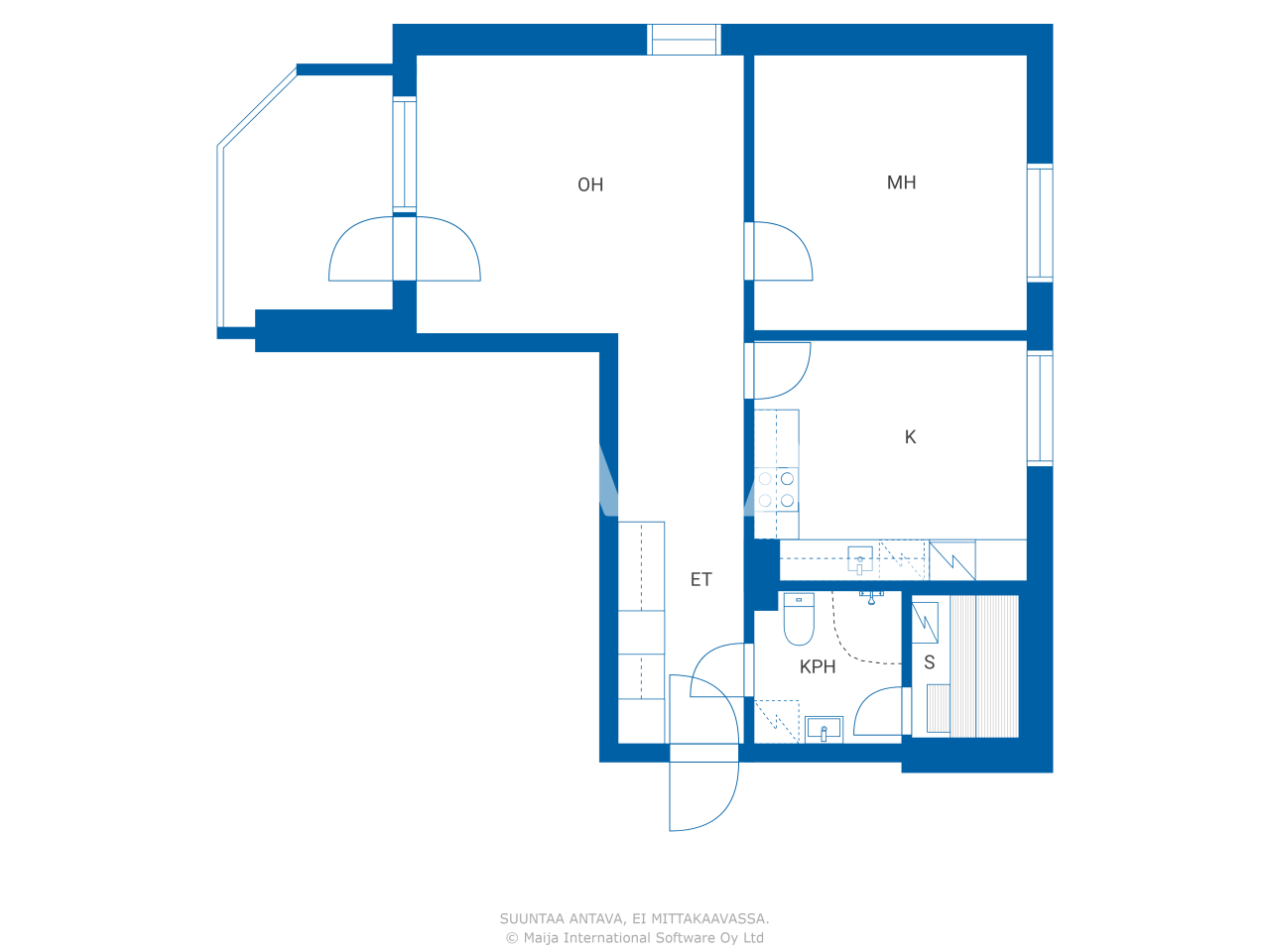 Studio zum Kauf 105.000 € 2 Zimmer 56,5 m²<br/>Wohnfläche 2.<br/>Geschoss Katinhännäntie 4 Mäntsälä 04600