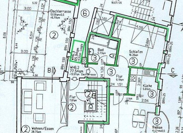 Wohnung zur Miete 639 € 2 Zimmer 68 m² Geschoss 2/3 frei ab sofort Walburgisstraße 15 Werl 59457
