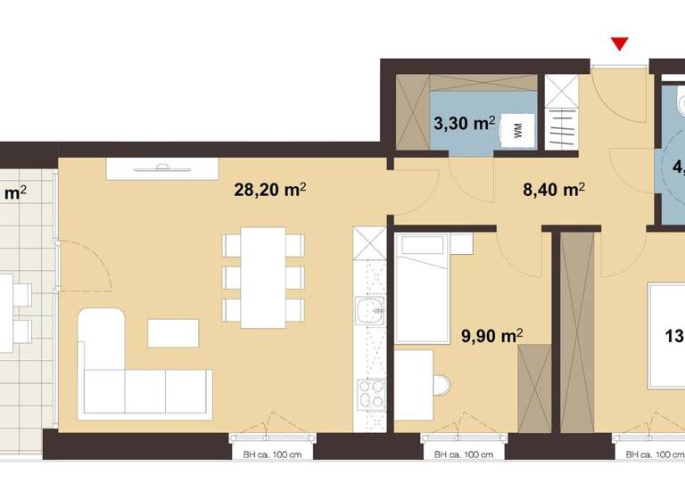 Terrassenwohnung zum Kauf - Erstbezug 409.000 € 3 Zimmer 67,6 m² 1. Geschoss Hellbrunnenstraße Hohenems 6845