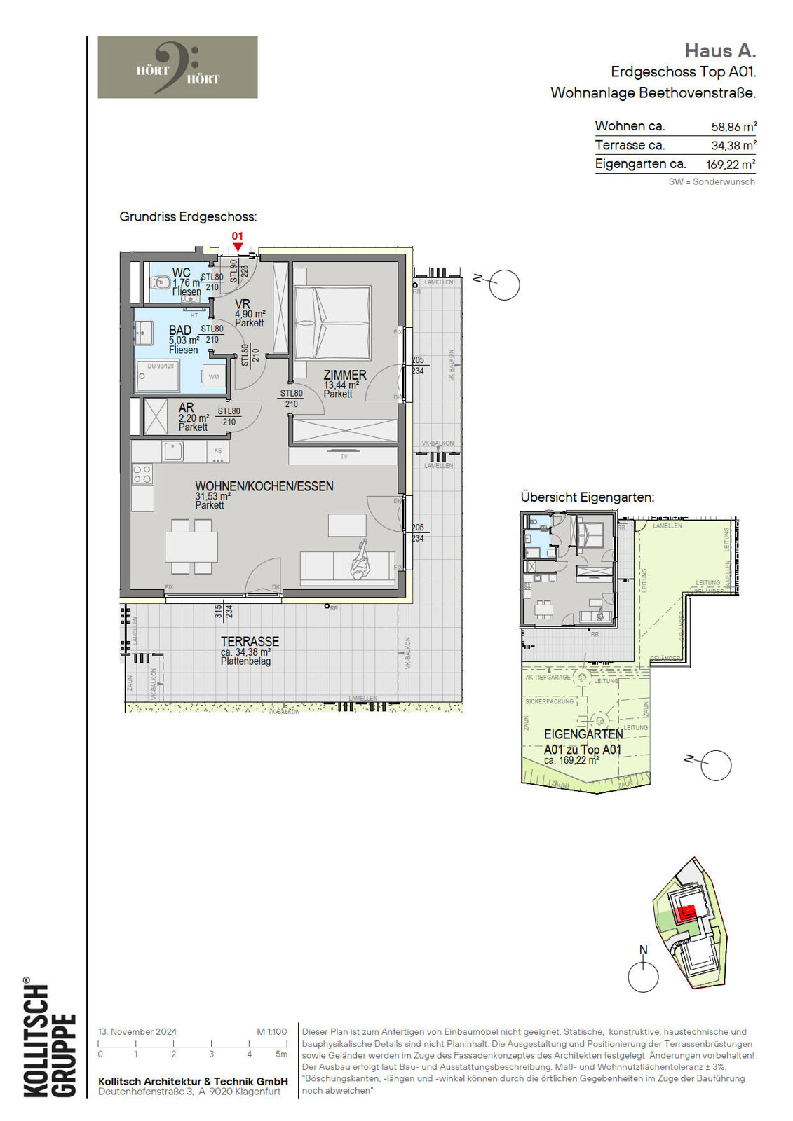 Wohnung zum Kauf 481.000 € 2 Zimmer 58,9 m²<br/>Wohnfläche St. Martin Klagenfurt am Wörthersee 9020