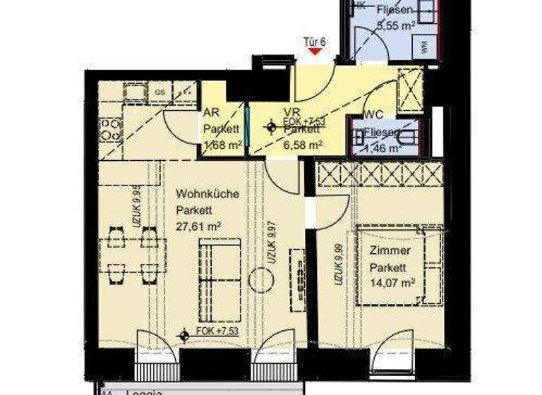 Wohnung zum Kauf - Erstbezug 479.000 € 2 Zimmer 57 m² 2. Geschoss Wien 1020