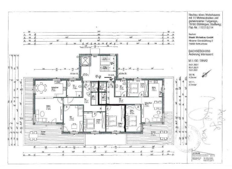 Penthouse zur Miete 900 € 3 Zimmer 82,1 m² frei ab 01.07.2026 Stühlingen 79780