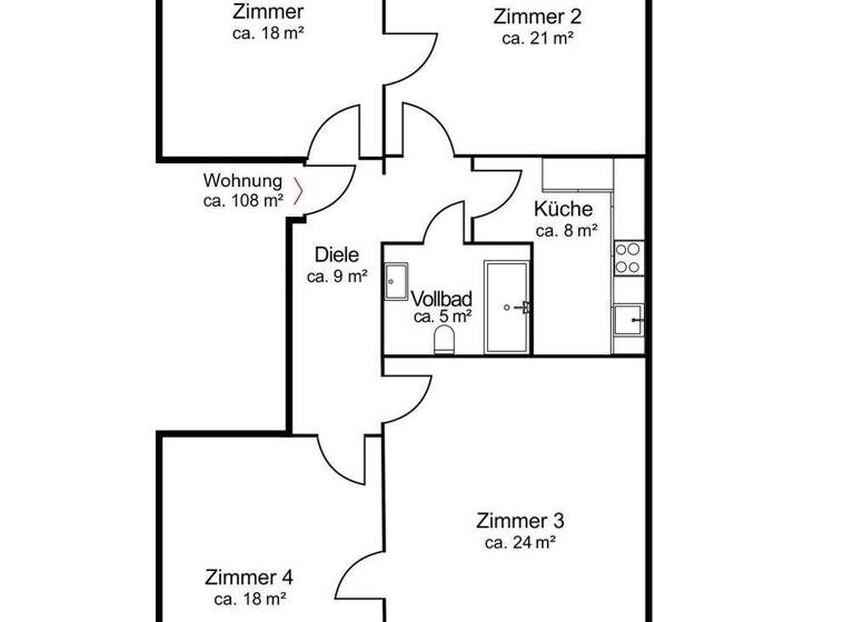 Wohnung zum Kauf 1.498.000 € 4 Zimmer 108 m² Rotherbaum Hamburg 20148