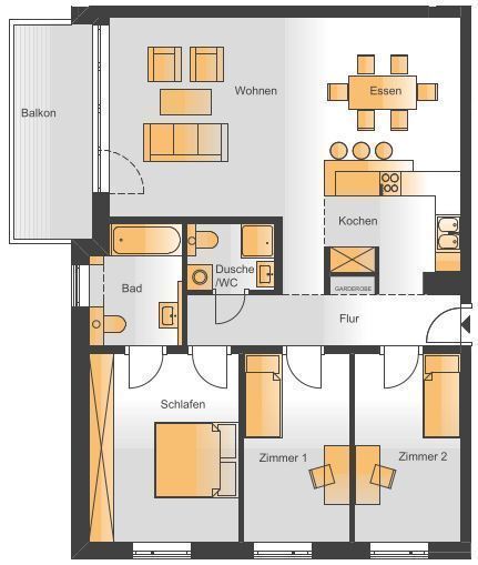 Wohnung zur Miete 1.199 € 4 Zimmer 108,7 m²<br/>Wohnfläche 1.<br/>Geschoss 01.02.2025<br/>Verfügbarkeit Leipziger Str. 164 Zwenkau Zwenkau 04442