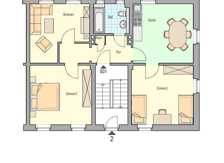 Wohnung zur Miete 584 € 3 Zimmer 74,3 m² 1. Geschoss frei ab 01.05.2026 Am Hundebach 2 Innenstadt Herford 32049