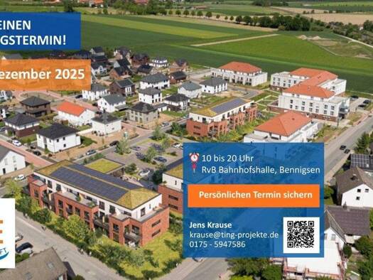 Wohnung zur Miete - Erstbezug 637 € 2 Zimmer 49 m² EG Zur Schille Bennigsen Springe 31832