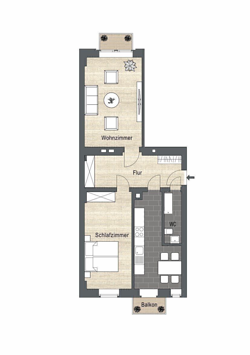 Wohnung zur Miete 799 € 2 Zimmer 58,8 m²<br/>Wohnfläche 3.<br/>Geschoss 01.01.2025<br/>Verfügbarkeit Hebbelplatz 12 Cotta (Weidentalstr.-Ost) Dresden 01157