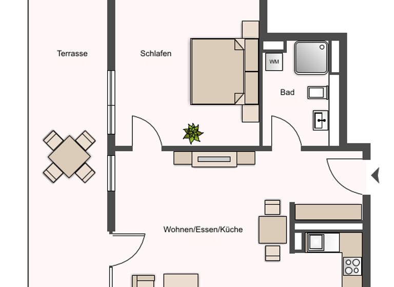 Wohnung zur Miete - Erstbezug 1.173 € 2 Zimmer 59,8 m² EG frei ab sofort Lange Straße 65 Innenstadt Fürth 90762