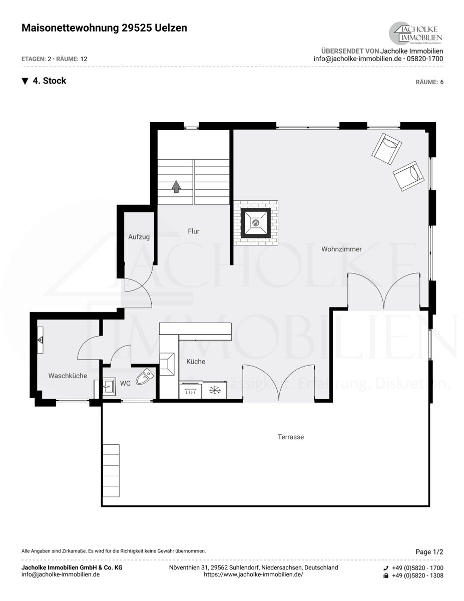 Maisonette zur Miete 1.800 € 3 Zimmer 163,6 m²<br/>Wohnfläche 01.02.2025<br/>Verfügbarkeit Uelzen Uelzen 29525