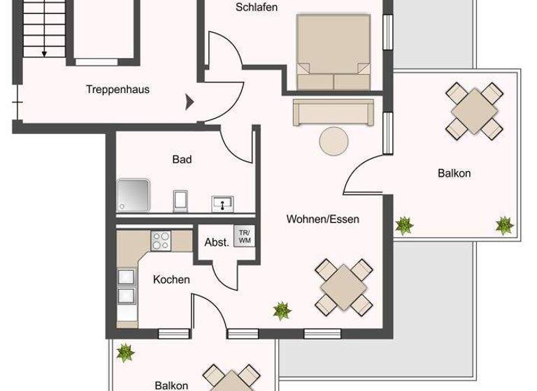 Wohnung zum Kauf 259.000 € 2 Zimmer 68,2 m² 2. Geschoss Innenstadt Euskirchen 53879