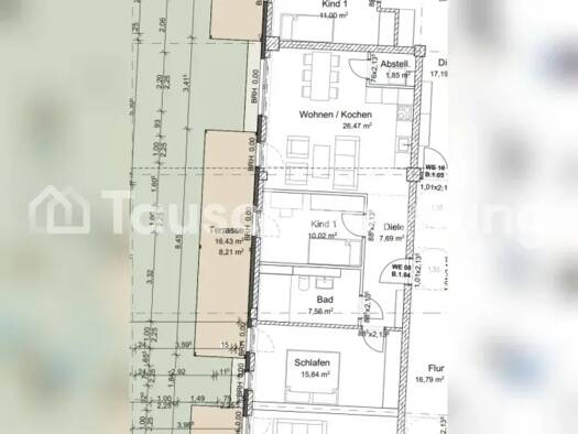 Wohnung zur Miete Tauschwohnung 1.250 € 3 Zimmer 77 m² 1. Geschoss Potsdam West Potsdam 14471