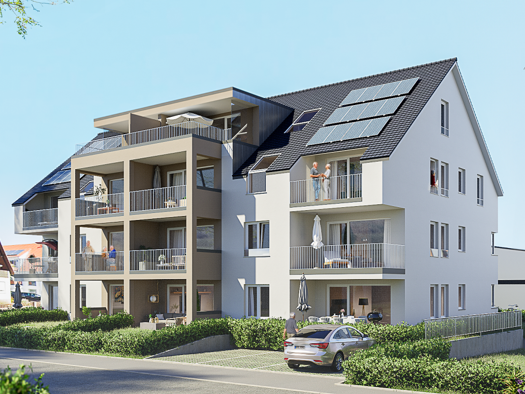 Terrassenwohnung zum Kauf - Neubau provisionsfrei 384.000 € 2 Zimmer 52,3 m² EG Breite Straße 15 Nufringen 71154