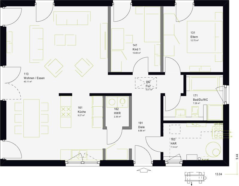 Haus zum Kauf provisionsfrei 134.999 € 3 Zimmer 103 m²<br/>Wohnfläche 1 m²<br/>Grundstück Hügelsheim 76549