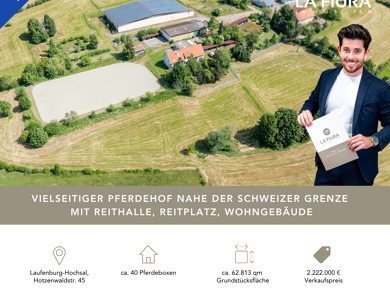 Reiterhof zum Kauf 2.222.000 € 62.813 m² Grundstück Hotzenwaldstraße 45 Hochsal Laufenburg 79725
