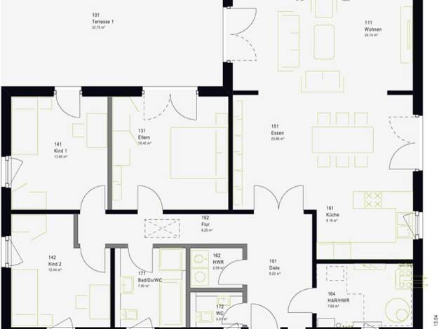 Bungalow zum Kauf 350.889 € 4 Zimmer 168 m² 530 m² Grundstück Dittmannsdorf Reinsberg 09629