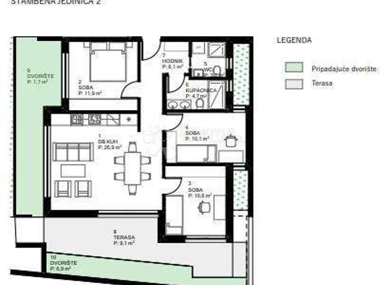 Wohnung zum Kauf 267.180 € 4 Zimmer 87 m² Varazdin