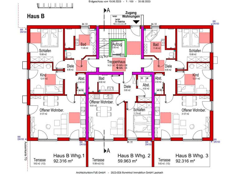 Wohnung zum Kauf provisionsfrei 379.000 € 3 Zimmer 92,3 m²<br/>Wohnfläche EG<br/>Geschoss ab sofort<br/>Verfügbarkeit Lautrach 87763