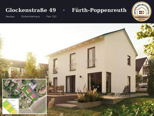 Einfamilienhaus zum Kauf provisionsfrei 1.063.550 € 6 Zimmer 167 m² 657 m² Grundstück Glockenstraße 49 Poppenreuth Fürth 90765