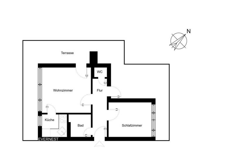 Penthouse zum Kauf 345.000 € 2 Zimmer 81 m² 9. Geschoss Ettlingen 76275