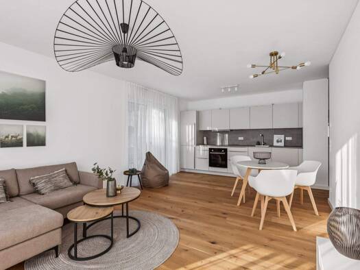 Wohnung zur Miete - Erstbezug Wohnen auf Zeit 1.210 € 3 Zimmer 73,3 m² frei ab sofort Hans-Driesch-Straße 64 Leutzsch Leipzig 04179