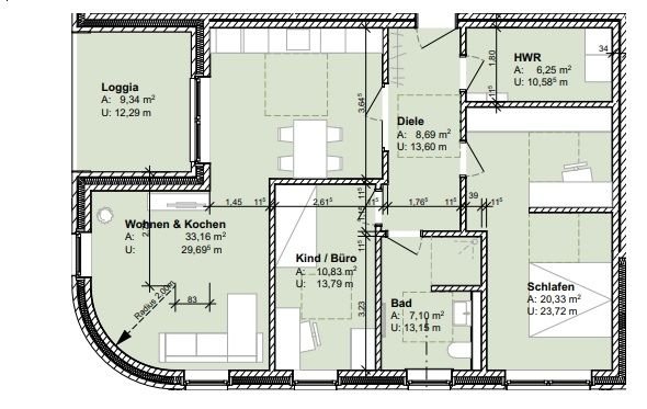 Wohnung zum Kauf provisionsfrei 283.000 € 3 Zimmer 91 m²<br/>Wohnfläche EG<br/>Geschoss Bockhorn Bockhorn 26345