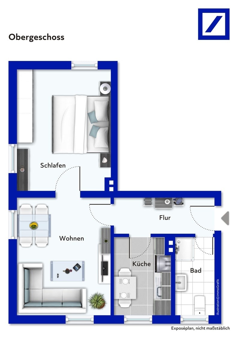 Wohnung zum Kauf 73.000 € 2 Zimmer 44 m²<br/>Wohnfläche Haltern - Mitte Haltern am See 45721