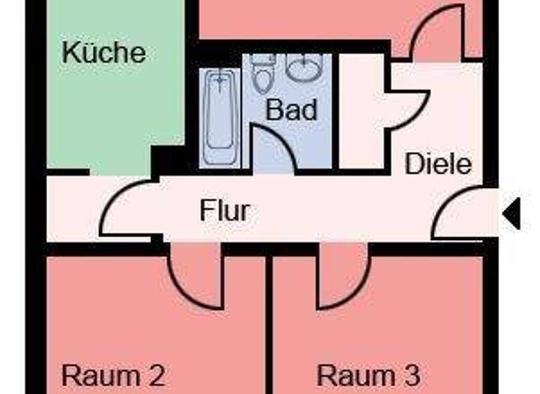 Wohnung zur Miete nur mit Wohnberechtigungsschein 396 € 3 Zimmer 77,6 m² 2. Geschoss frei ab 10.04.2026 Louise-Schröder-Straße 13 Boele Hagen 58099