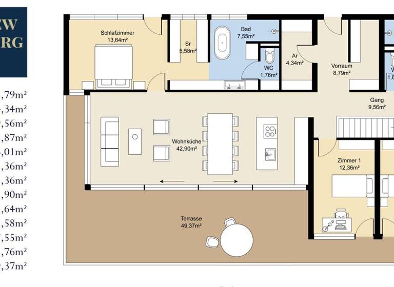 Wohnung zum Kauf - Erstbezug 1.490.000 € 4 Zimmer 154,6 m² Pöstlingberg Linz 4040