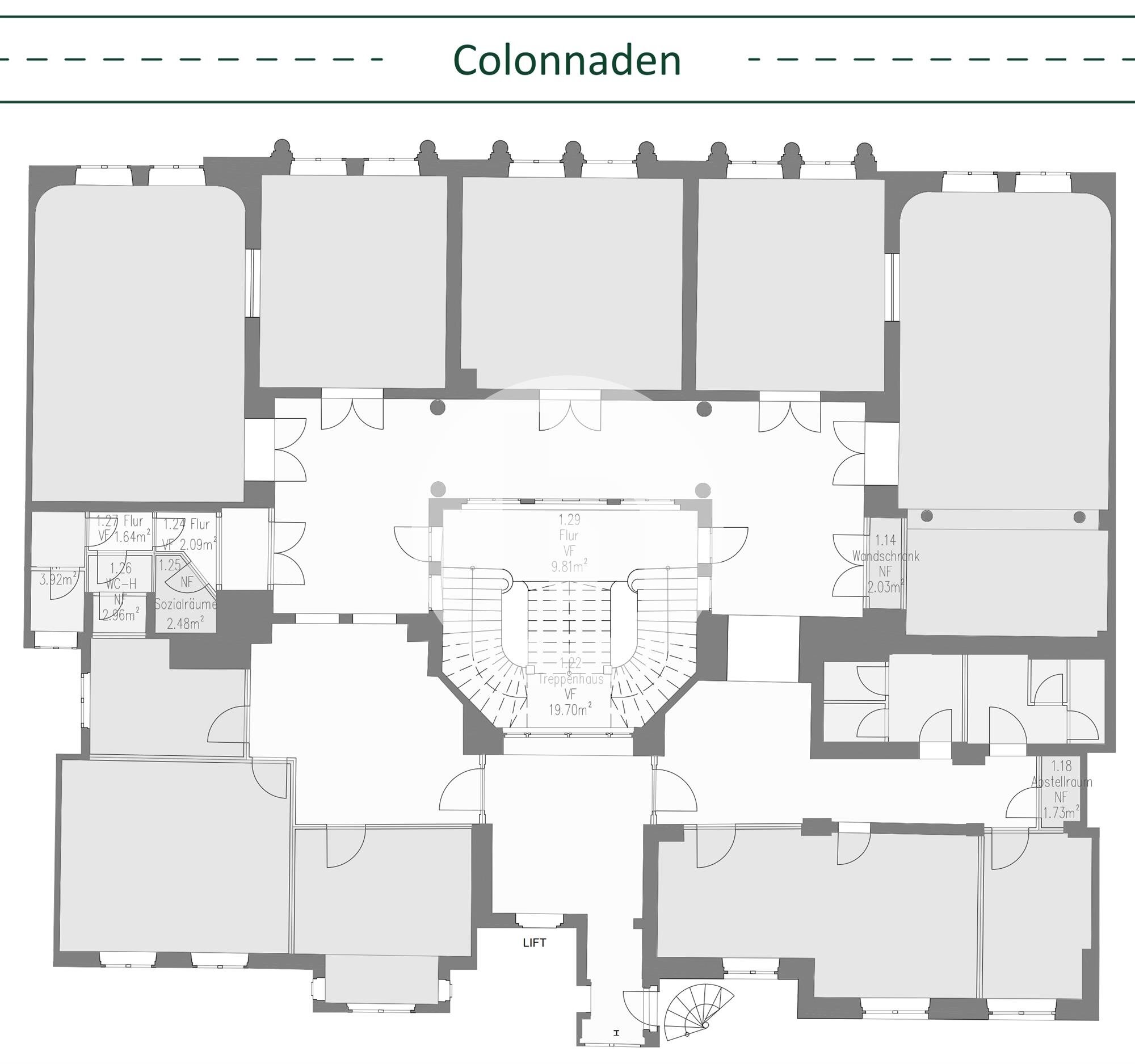 Bürogebäude zur Miete provisionsfrei 26,50 € 441 m²<br/>Bürofläche Neustadt Hamburg 20354