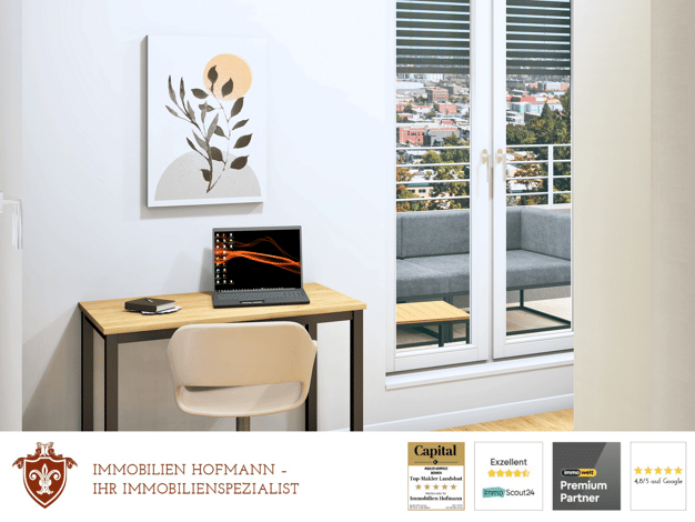 Wohnung zur Miete 860 € 2 Zimmer 39,1 m² 3. Geschoss frei ab sofort Achdorf Landshut 84036