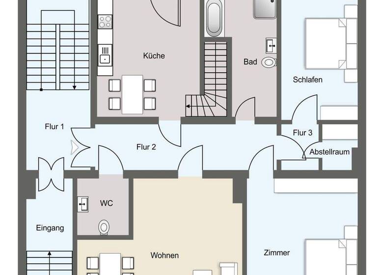 Wohnung zum Kauf 382.200 € 5 Zimmer 146 m² Innenstadt Halle (Saale) 06110