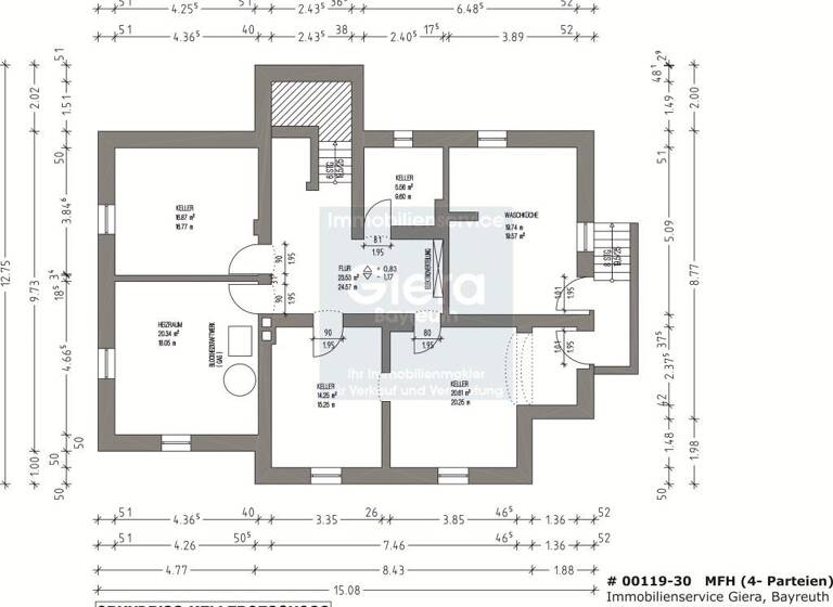 Mehrfamilienhaus zum Kauf als Kapitalanlage geeignet 1.250.000 € 15 Zimmer 446,9 m² 675 m² Grundstück Wittelsbacherring 30 City Bayreuth 95444