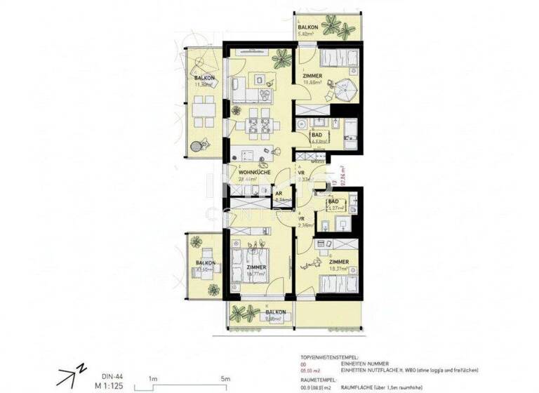 Wohnung zum Kauf - Erstbezug provisionsfrei 556.500 € 4 Zimmer 82,9 m² 1. Geschoss Gerasdorf bei Wien 2201