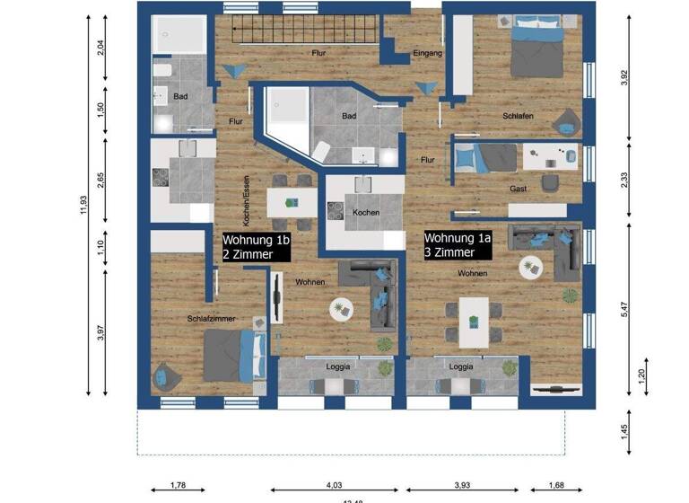 Wohnung zum Kauf 379.000 € 3 Zimmer 72 m² EG Hauptstraße 1a Oberbeuren Kaufbeuren 87600