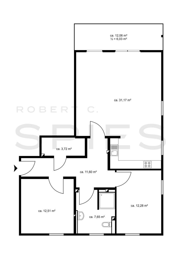 Studio zur Miete 1.040 € 3 Zimmer 85 m²<br/>Wohnfläche Farge Bremen 28777