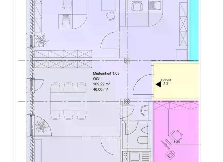 Bürofläche zur Miete 1.470 € 4 Zimmer 100 m² Bürofläche Sallern-Gallingkofen Regensburg 93057