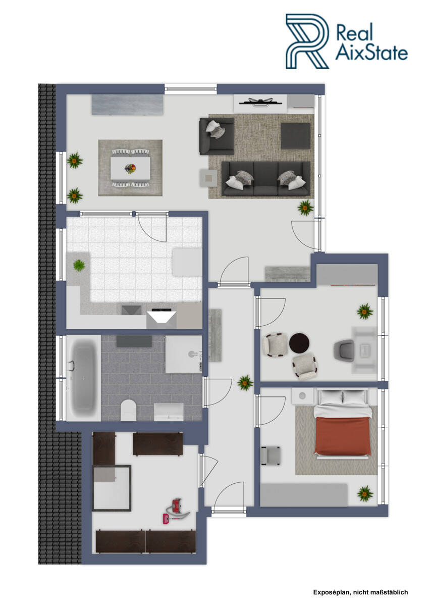 Wohnung zum Kauf 190.000 € 4 Zimmer 67,2 m²<br/>Wohnfläche 4.<br/>Geschoss Aachen Aachen 52078
