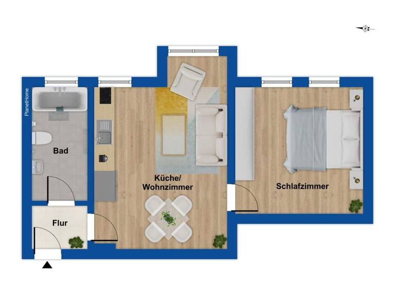 Wohnung zum Kauf provisionsfrei 69.000 € 2 Zimmer 46,9 m² Naumburg 06618