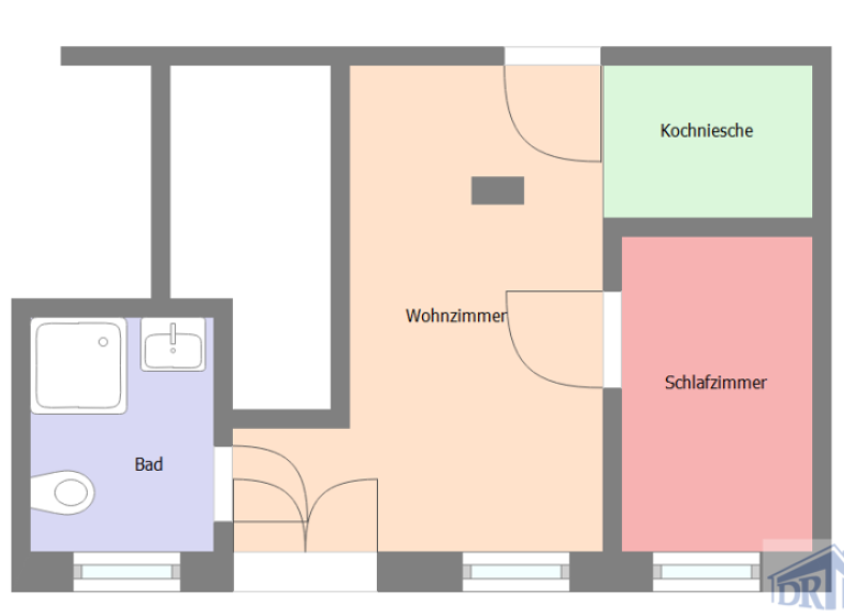 Wohnung zur Miete 284 € 2 Zimmer 35,5 m² 1. Geschoss frei ab sofort Niederoderwitz Oderwitz 02791