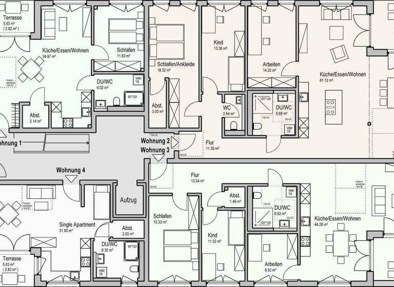 Studio zur Miete 665 € 1 Zimmer 43,1 m² EG Bürgermeister-Hommel-Straße 80 Satteldorf 74589