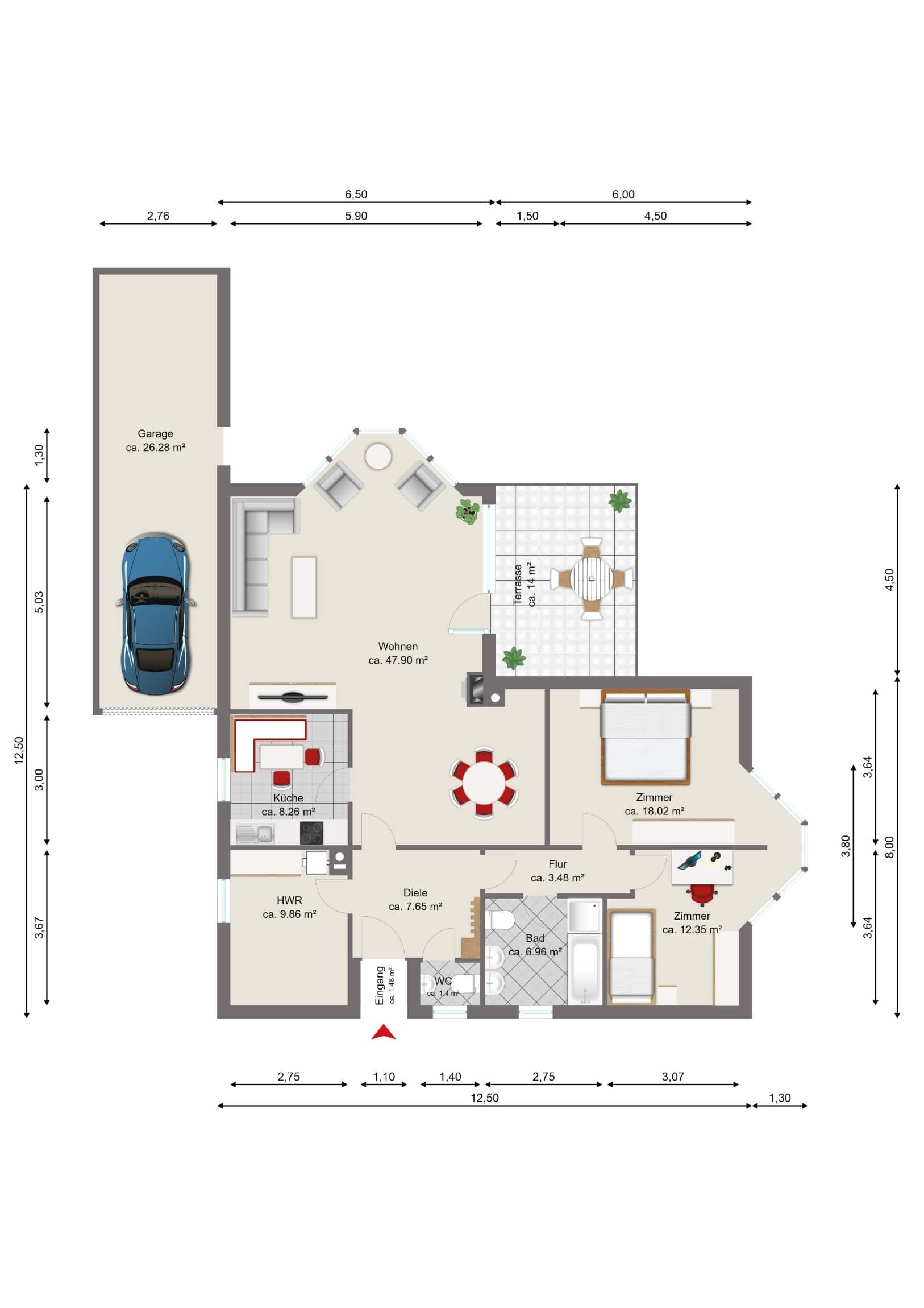 Bungalow zum Kauf 312.000 € 3 Zimmer 117 m²<br/>Wohnfläche 456 m²<br/>Grundstück Ritterhude Ritterhude 27721