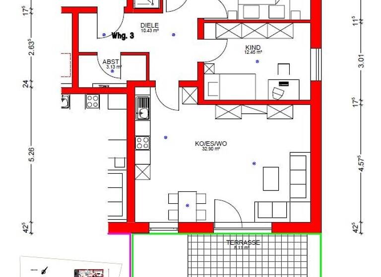 Wohnung zum Kauf provisionsfrei 384.000 € 3 Zimmer 81,8 m²<br/>Wohnfläche Haidenhof-Nord Passau 94036