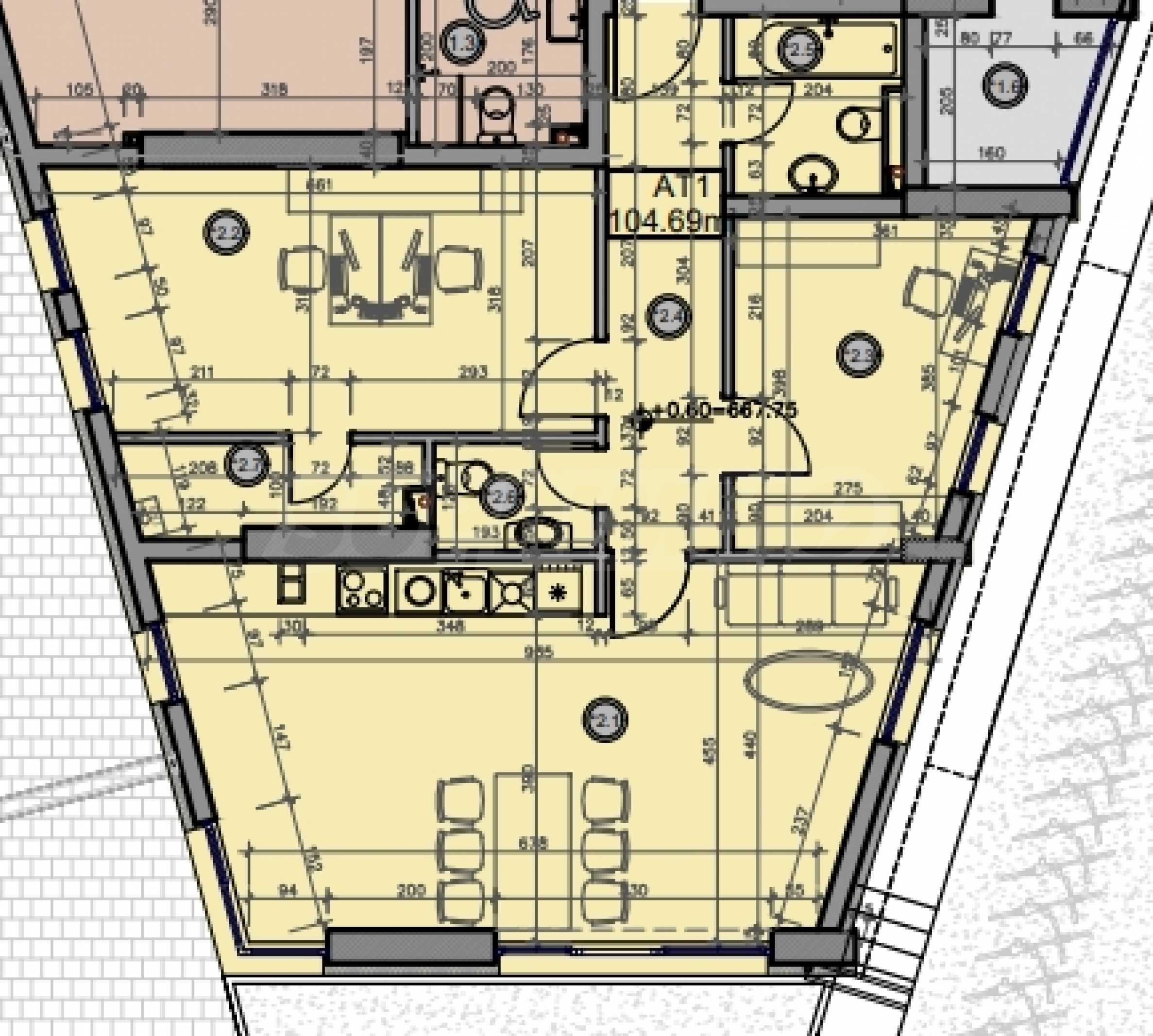 Studio zum Kauf 161.927 € 3 Zimmer 124 m²<br/>Wohnfläche Sofia