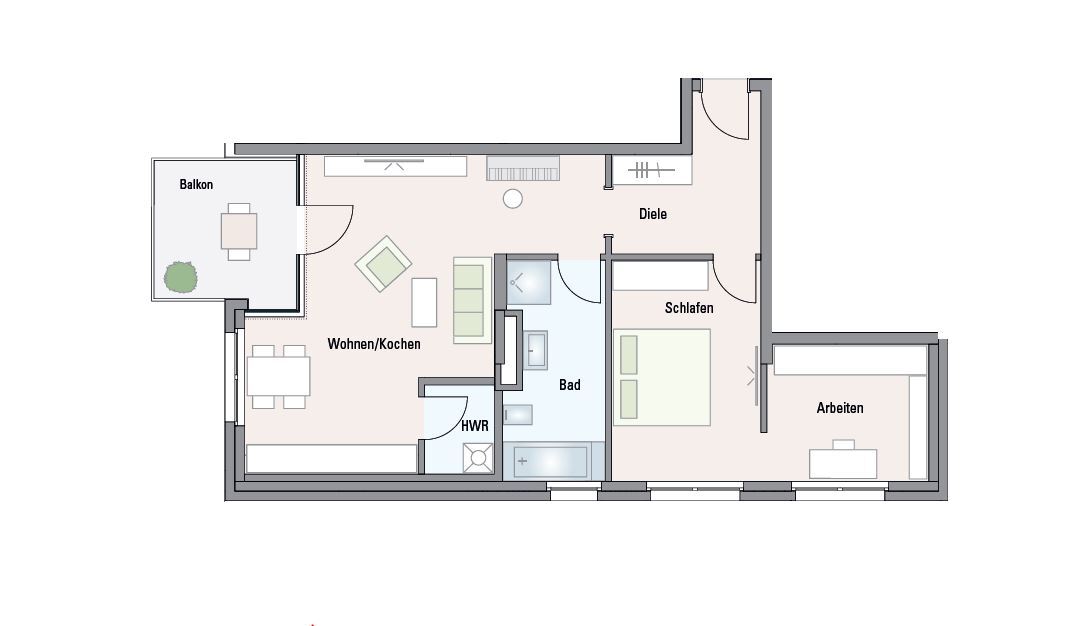 Wohnung zur Miete 1.200 € 2,5 Zimmer 79 m²<br/>Wohnfläche 1.<br/>Geschoss 01.02.2025<br/>Verfügbarkeit Herzo Base Herzogenaurach 91074