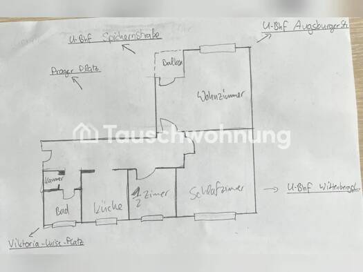 Wohnung zur Miete Tauschwohnung 540 € 2,5 Zimmer 71 m² 4. Geschoss Westend Berlin 10777