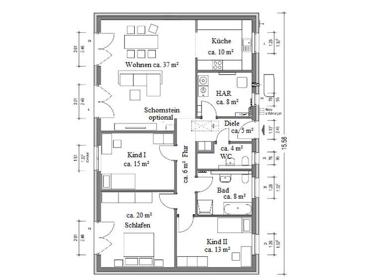 Bungalow zum Kauf 799.000 € 4 Zimmer 127 m² 630 m² Grundstück Sasel Hamburg / Sasel 22393