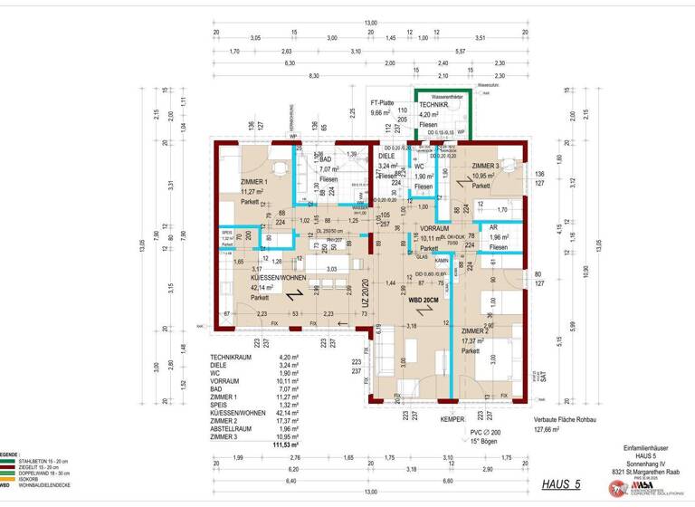Bungalow zum Kauf 507.425 € 4 Zimmer 112 m² 815 m² Grundstück St. Margarethen an der Raab 8321