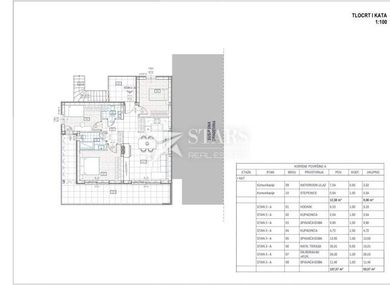 Wohnung zum Kauf 336.000 € 4 Zimmer 92 m² 1. Geschoss Omisalj Center