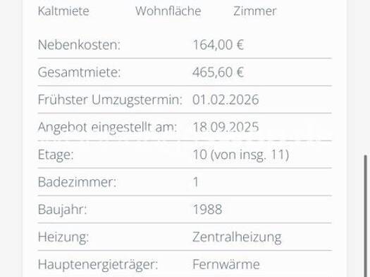 Wohnung zur Miete Tauschwohnung 301 € 2 Zimmer 49 m² 10. Geschoss Lichtenberg Lichtenberg 10367